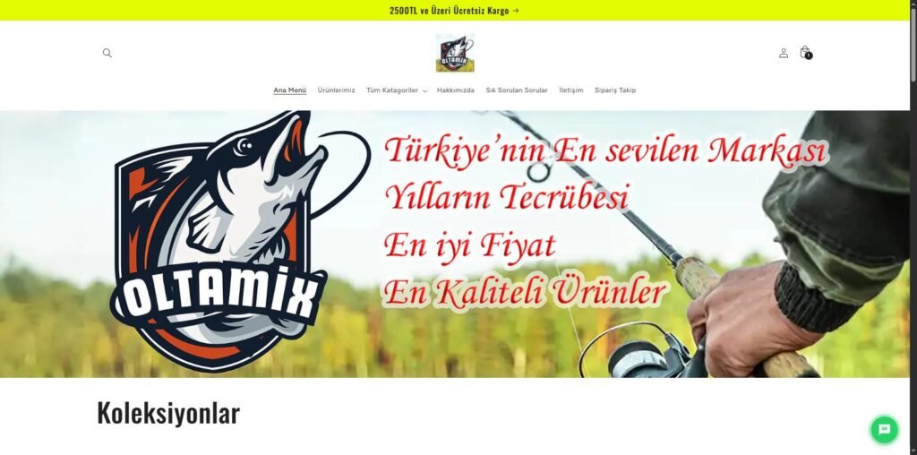oltamix.com Shopify e-ticaret mağazası ana sayfası