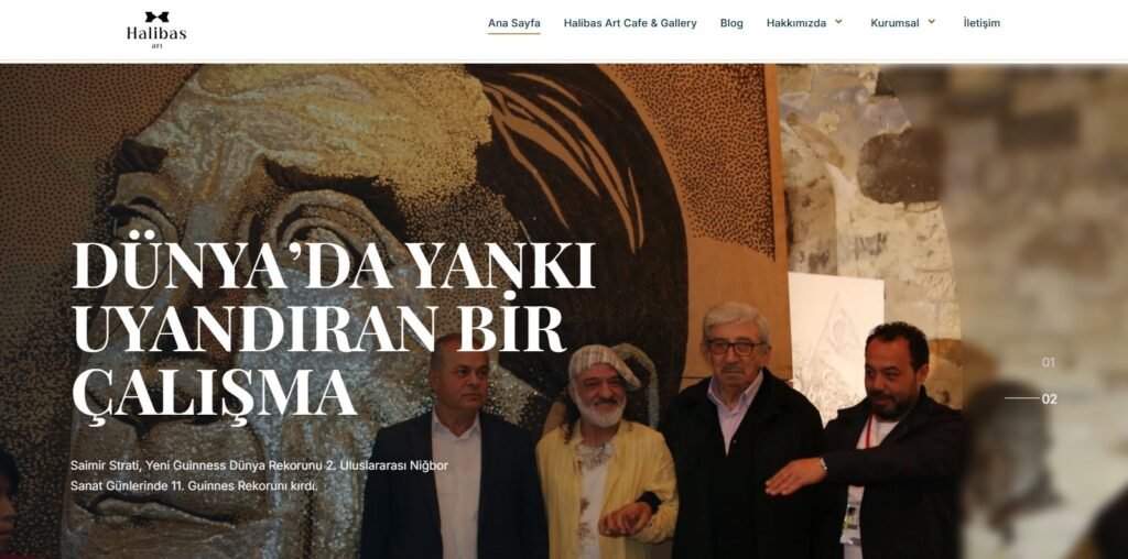 Halibas Art kültür-sanat platformu web sitesi ana sayfası